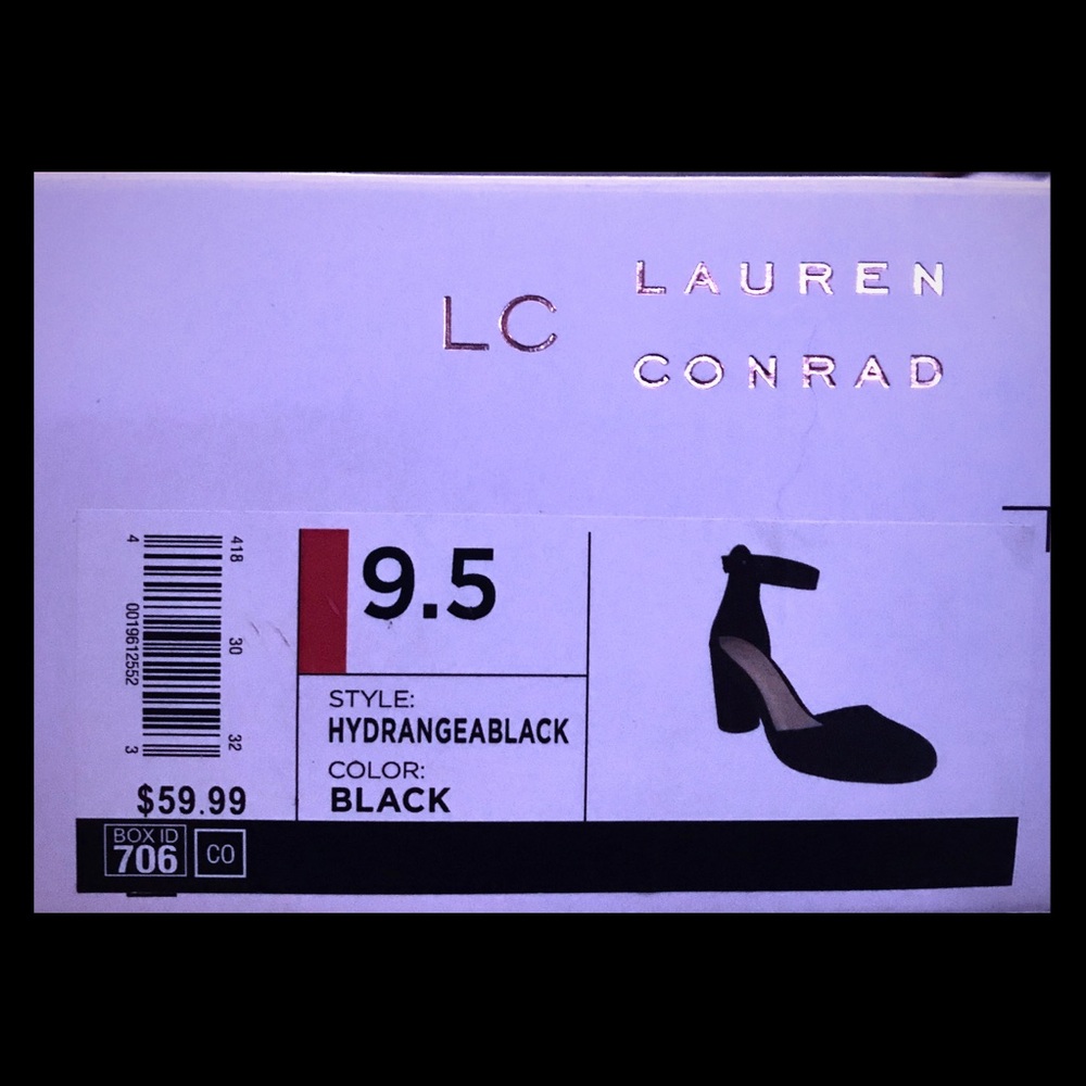 Lauren Conrad black heels dress shoe size 9 1/2